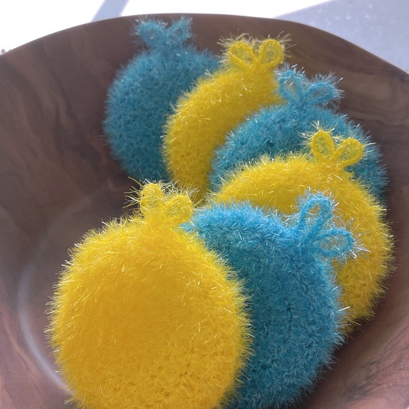 Set of 5 Dish Sponges - Handmade Kitchen Scrubbies/Scrubbers/Sponge - Picture 1 of 4